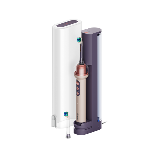 Dyson CameraJet electric toothbrush with flosser in Ceramic Pink