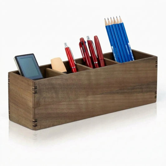 Adjustable 4 Section Desk Organizer & Pencil case