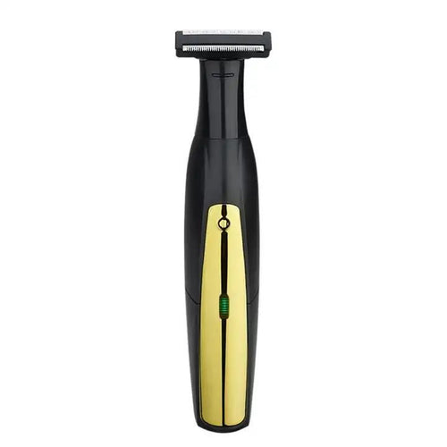 Black and yellow rechargeable men's shaver