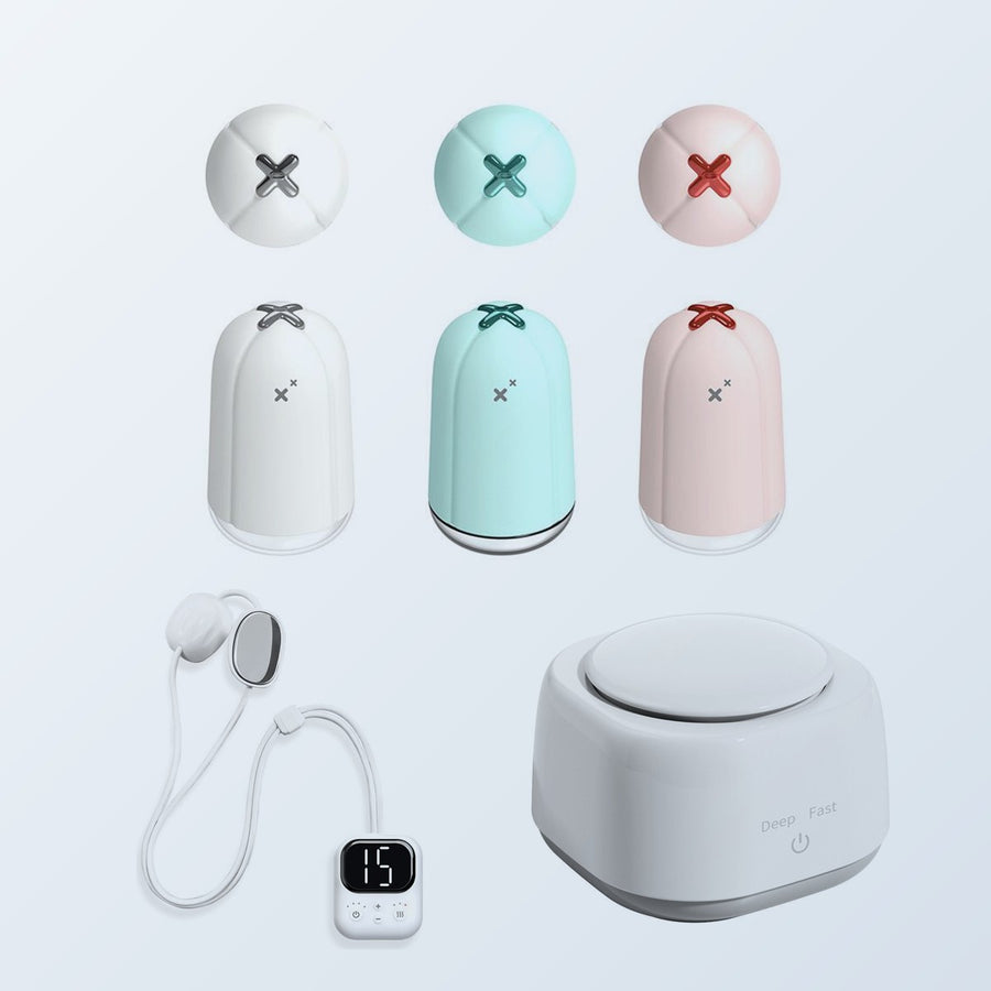 Wellness essentials collection: humidifier, neck massager and ultrasonic cleaner